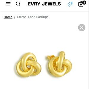 Evry Jewels Elegant Gold Knot Earrings